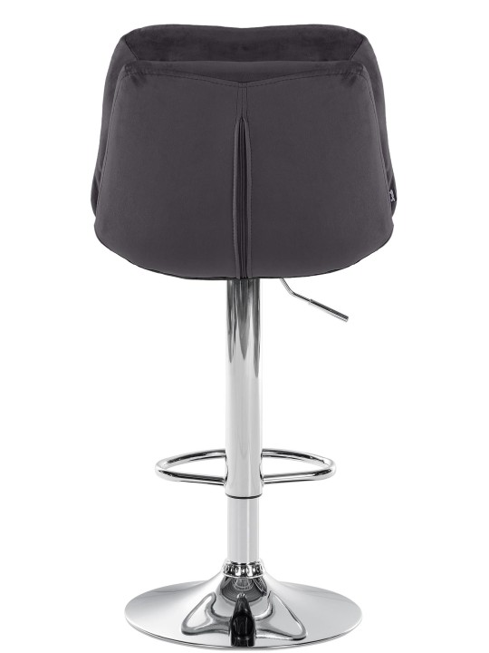 Barkruk Laurier Fluweel Chroom, zwart