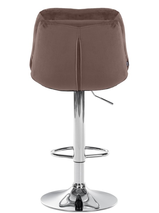 Barkruk Laurier Fluweel Chroom, bruin