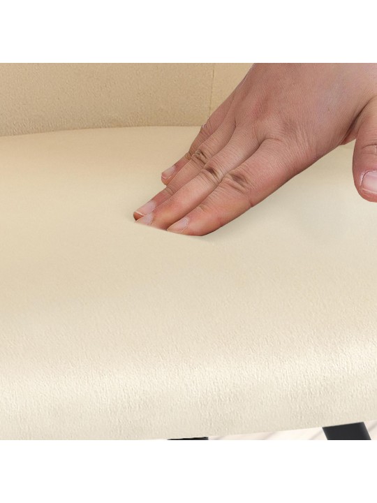 Jaysie fluwelen eetkamerstoel, crème