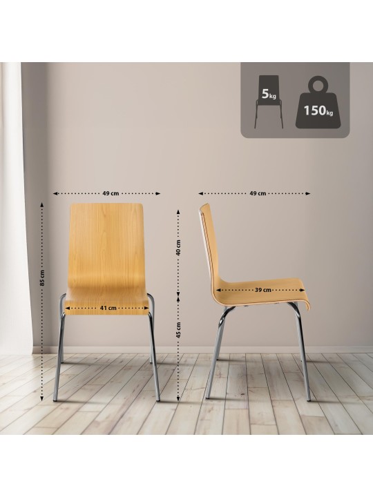 Besucherstuhl Gahanna, naturel