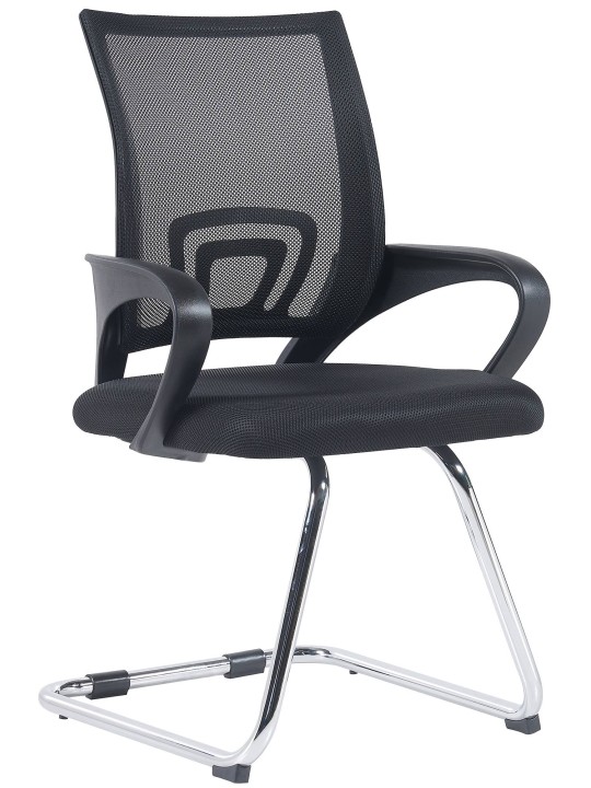 Bezoekersstoel Eureka, zwart