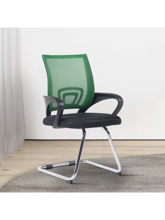 Set van 2 bezoekersstoelen Eureka, groen