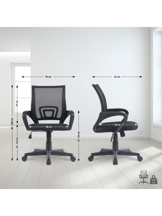 Bureaustoel Genius, zwart