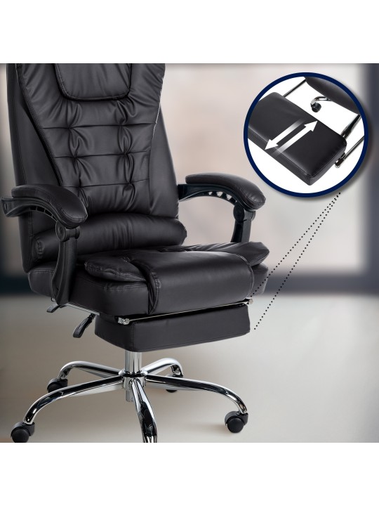 Bureaustoel Zuurstof kunstleer, zwart