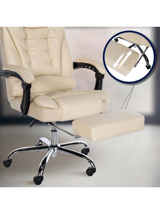 Bureaustoel Oxygen kunstleer, crème