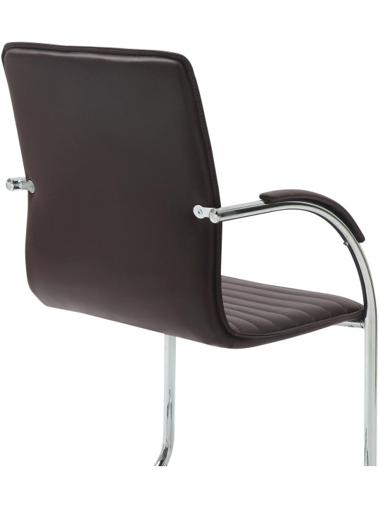 Set van 2 bezoekersstoelen Tira kunstleer, bruin