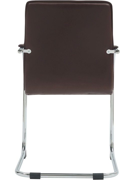 Set van 2 bezoekersstoelen Tira kunstleer, bruin