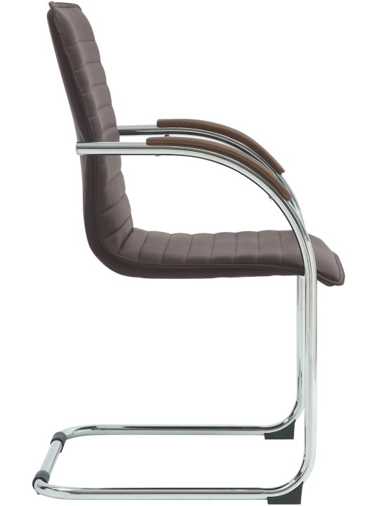Set van 2 bezoekersstoelen Tira kunstleer, bruin