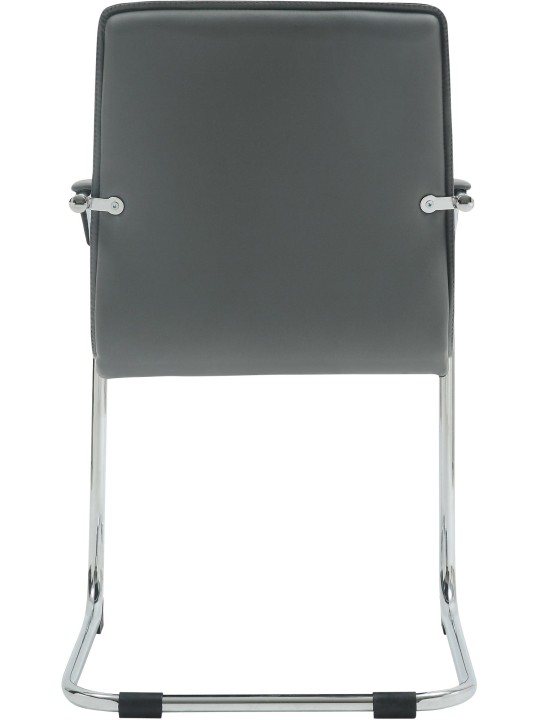 Set van 2 bezoekersstoelen Tira kunstleer, grijs Set van 2 bezoekersstoelen Tira kunstleer, grijs