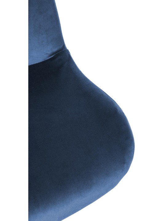 Barkruk Solon fluweel, blauw