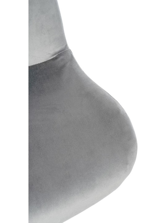 Barkruk Solon fluweel, grijs