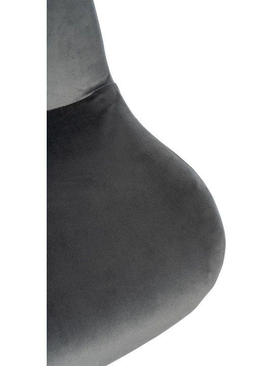 Barkruk Solon fluweel, donkergrijs