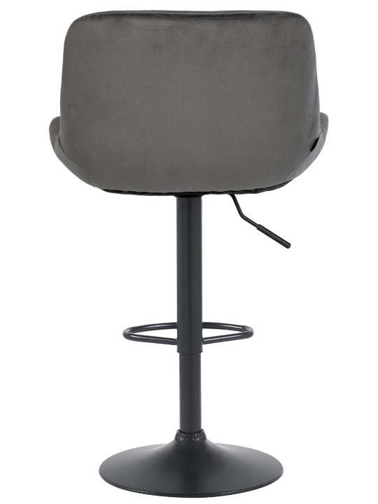 Barkruk Solon fluweel, donkergrijs