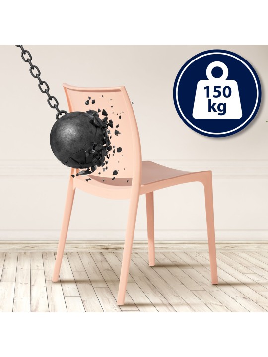 Set van 2 stoelen Meton, perzik Set van 2 stoelen Meton, perzik