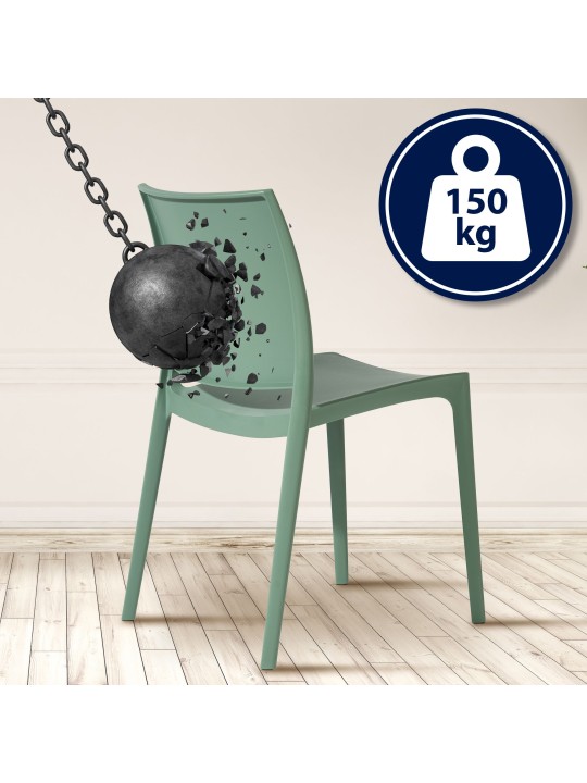 Set van 2 stoelen Meton, olijfgroen