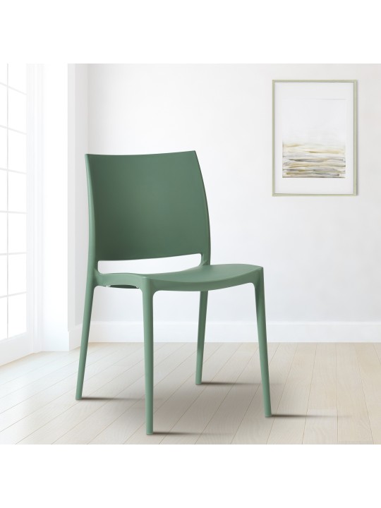 Set van 2 stoelen Meton, olijfgroen