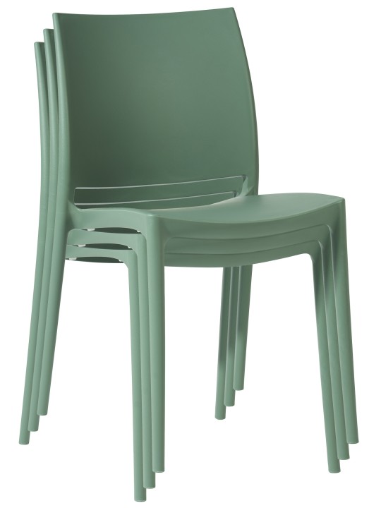 Set van 2 stoelen Meton, olijfgroen