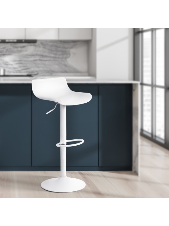 Set van 2 barkrukken Aveiro, wit