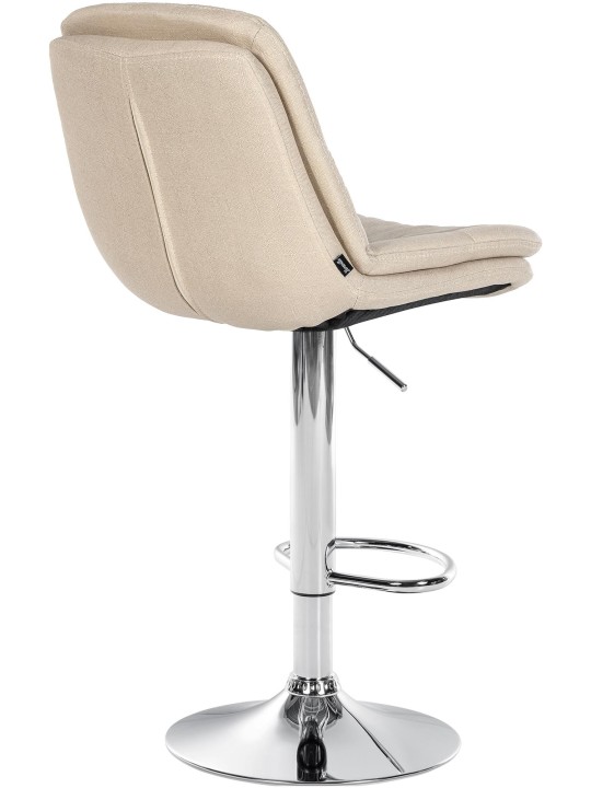 Barkruk Laurel stof chroom, crème