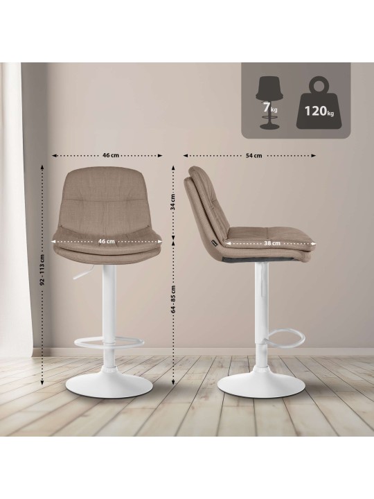 Barkruk Laurel stof, taupe
