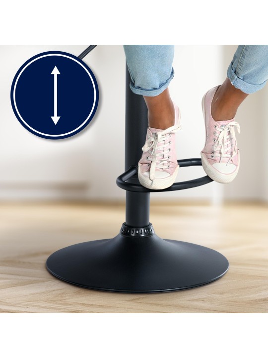 Barkruk Laurel stof, zwart