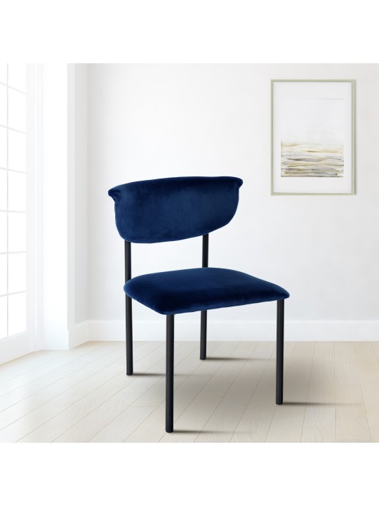 Besucherstuhl Gambell Samt, donkerblauw Besucherstuhl Gambell Samt, donkerblauw