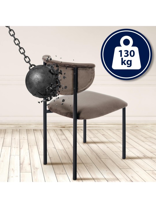 Besucherstuhl Gambell Samt, bruin Besucherstuhl Gambell Samt, bruin