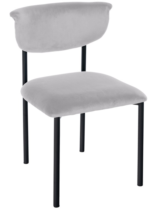 Bezoekersstoel Gambell fluweel, grijs Bezoekersstoel Gambell fluweel, grijs