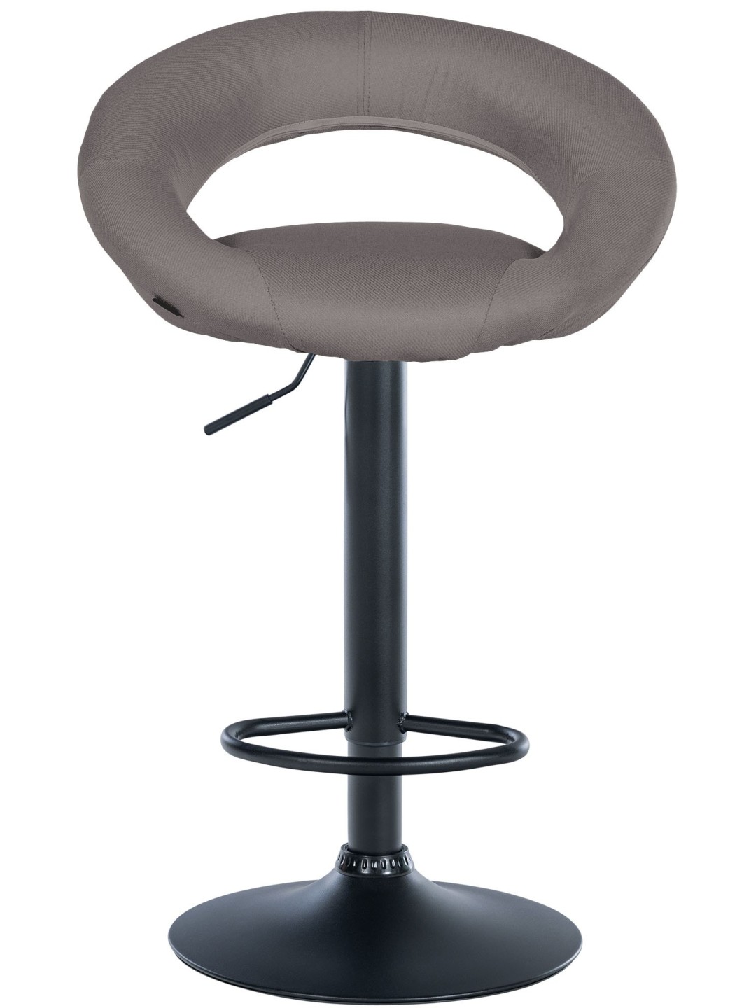 Barkruk Olinda stof, grijs