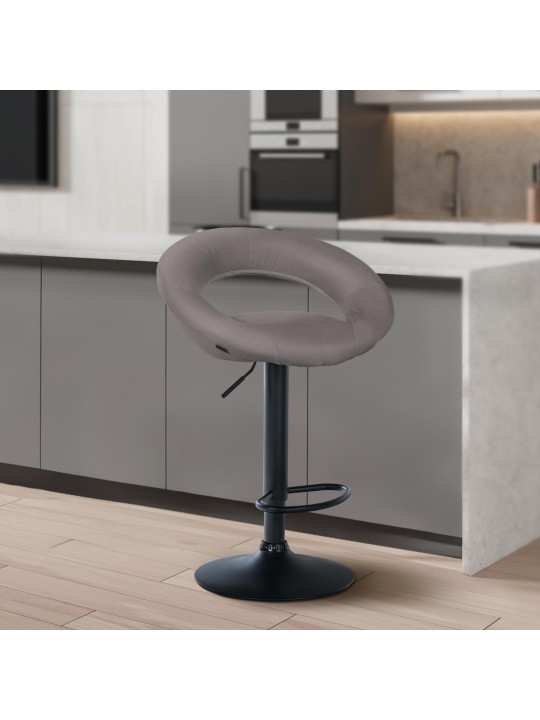 Set van 2 barkrukken Olinda stof, grijs