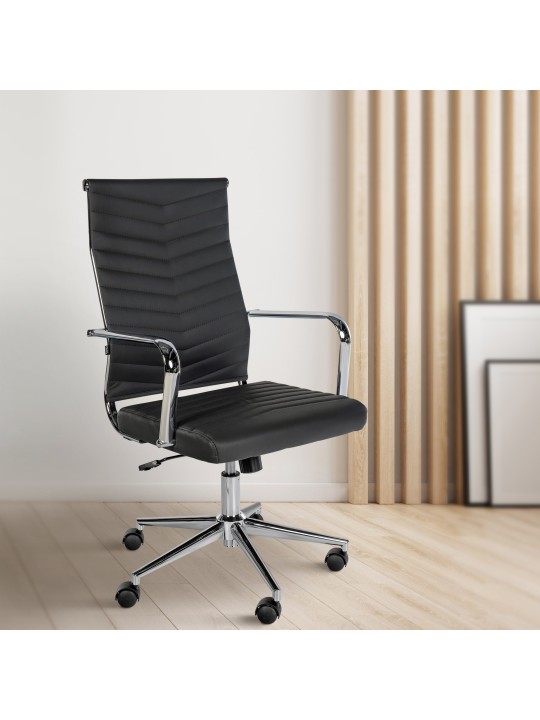 Bureaustoel Canby kunstleer, zwart