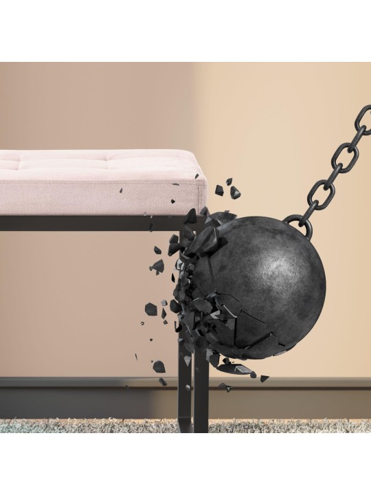 Kruk Barci B fluweel, lichtgrijs Kruk Barci B fluweel, lichtgrijs