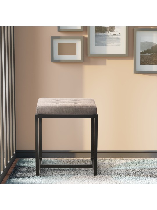 Kruk Barci B stof, grijs