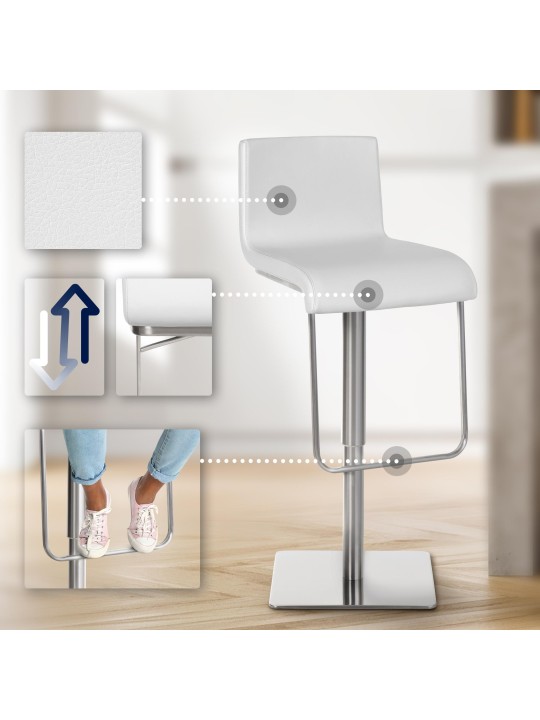 Barkruk Limon E, wit