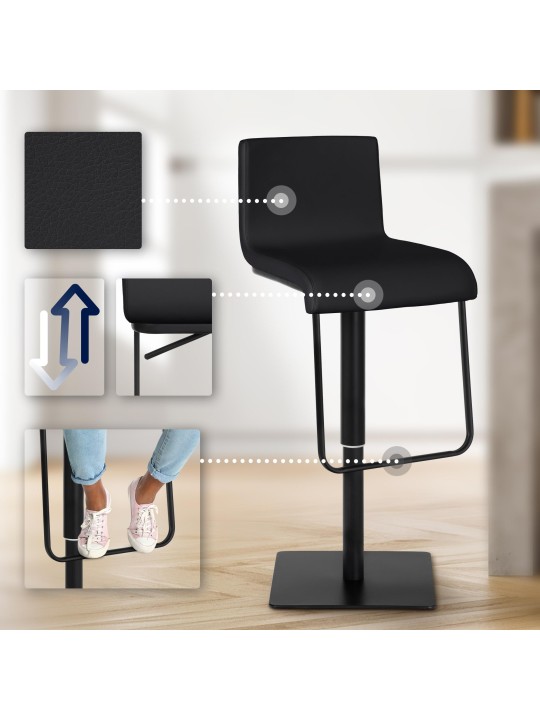 Barkruk Limon B, zwart