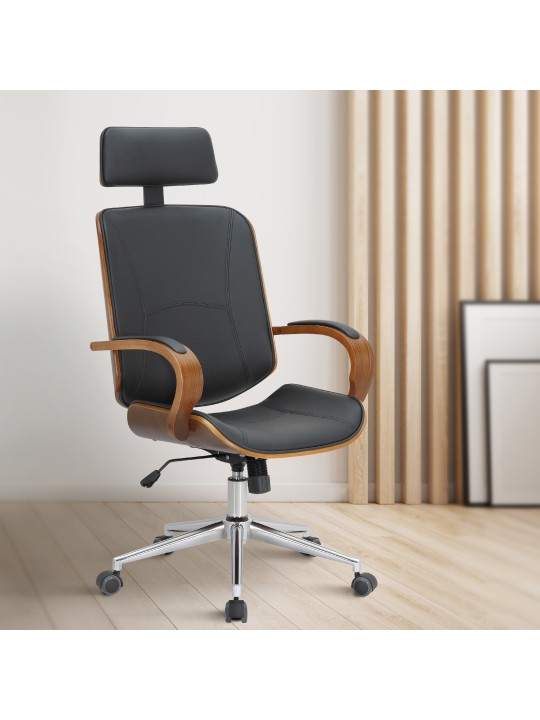 Bureaustoel Dayton, walnoot/zwart Bureaustoel Dayton, walnoot/zwart