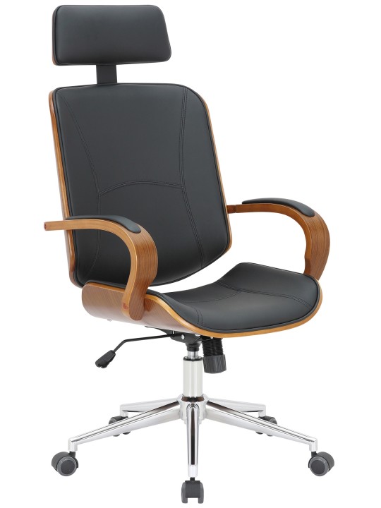 Bureaustoel Dayton, walnoot/zwart Bureaustoel Dayton, walnoot/zwart