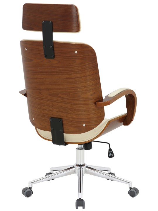 Bureaustoel Dayton, walnoot/crème