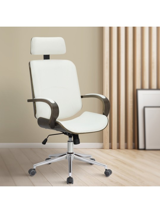 Bureaustoel Dayton grijs, wit/grijs