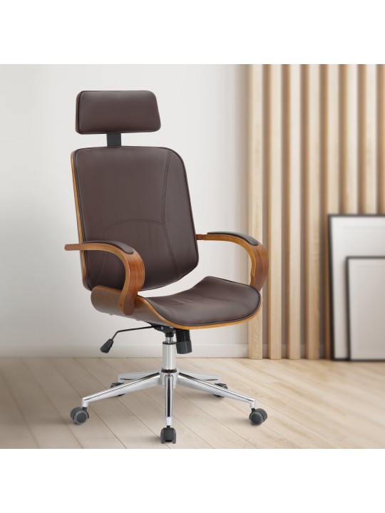 Bureaustoel Dayton, walnoot/bruin