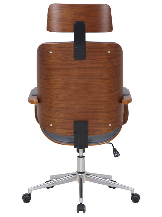 Bureaustoel Dayton, walnoot/grijs