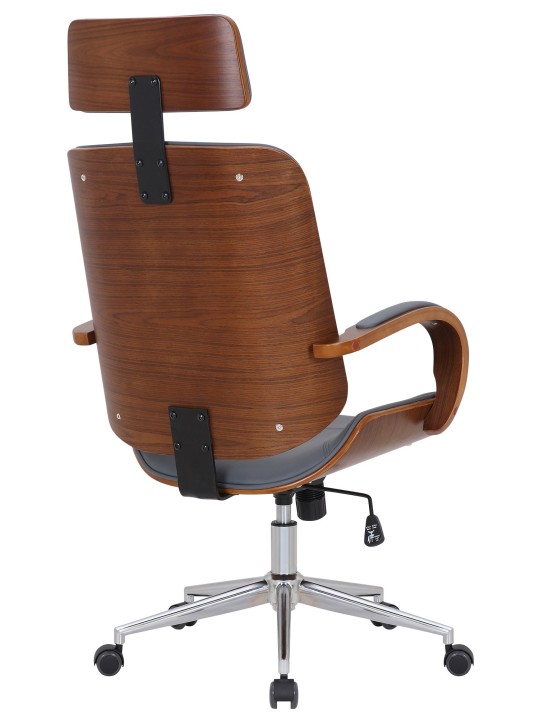 Bureaustoel Dayton, walnoot/grijs