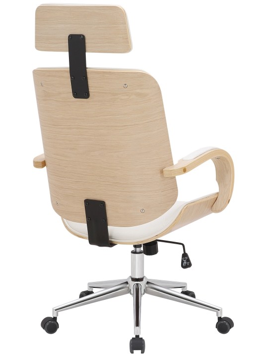 Bureaustoel Dayton, naturel/wit