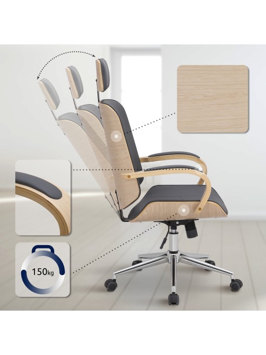 Bureaustoel Dayton, natura/grau