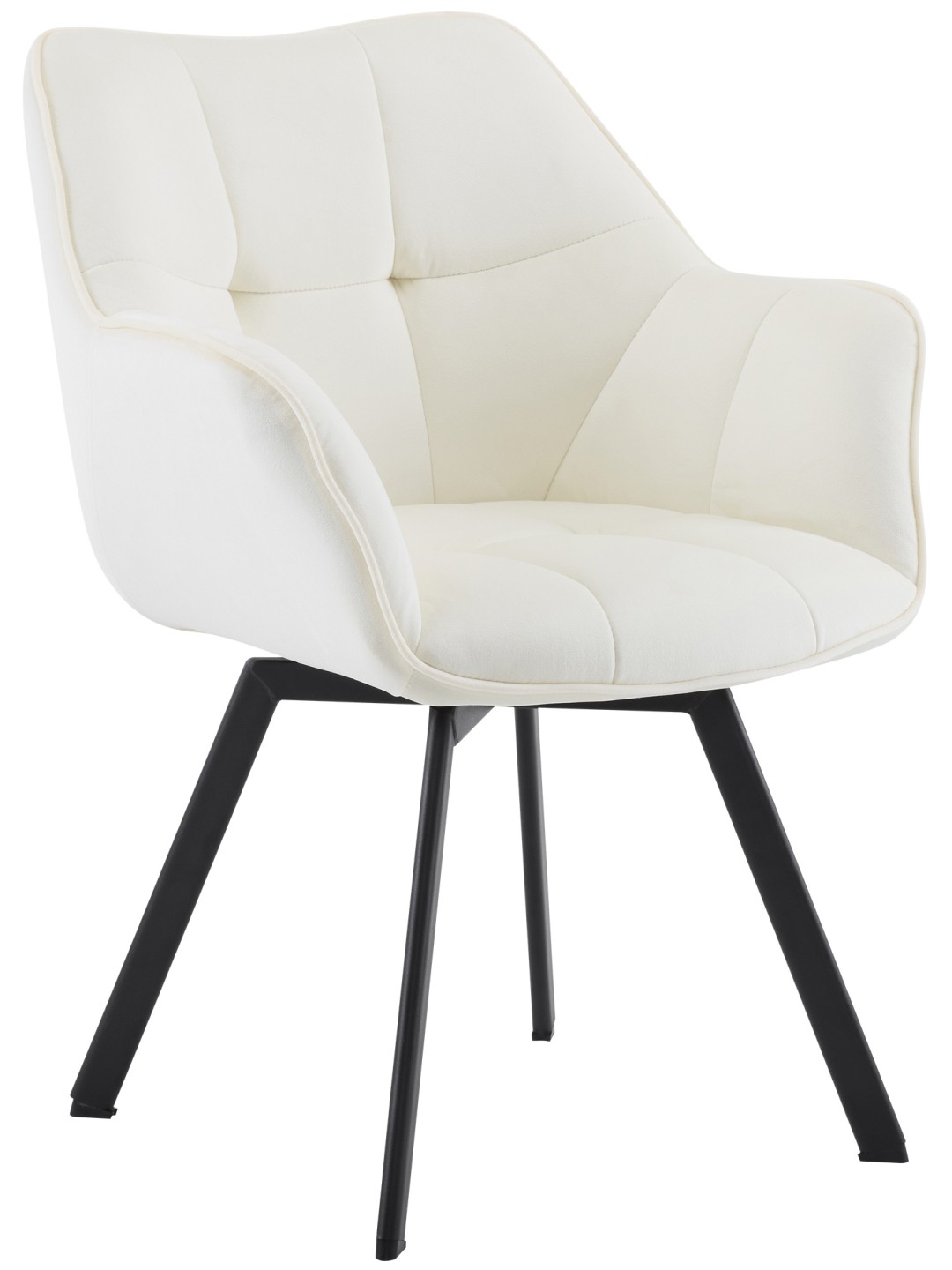 Eetkamerstoel Jordi fluweel, crème