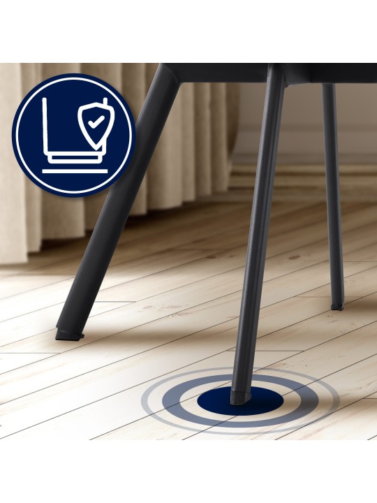 Eetkamerstoel Jordi fluweel, zwart