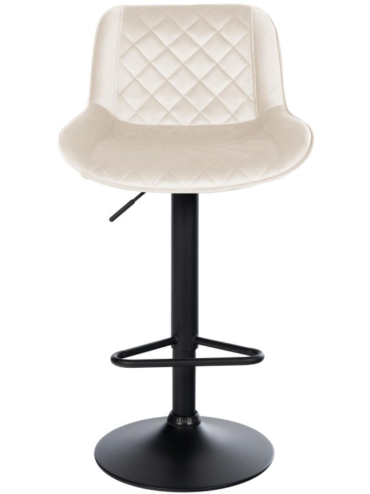 Barkruk Kasson fluweel, crème