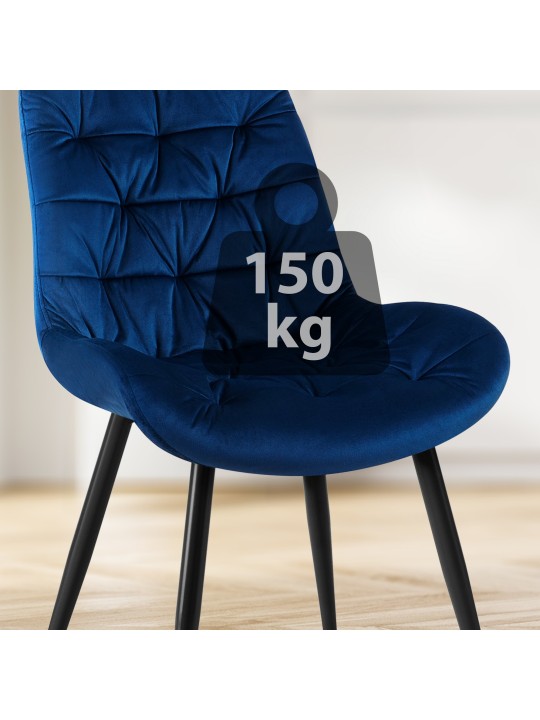 Set van 2 Rossford eetkamerstoelen, donkerblauw