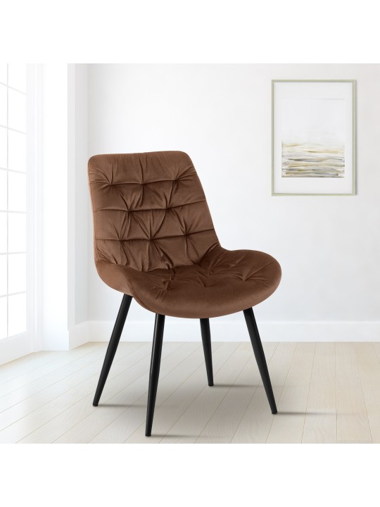 Set van 2 Rossford eetkamerstoelen, bruin