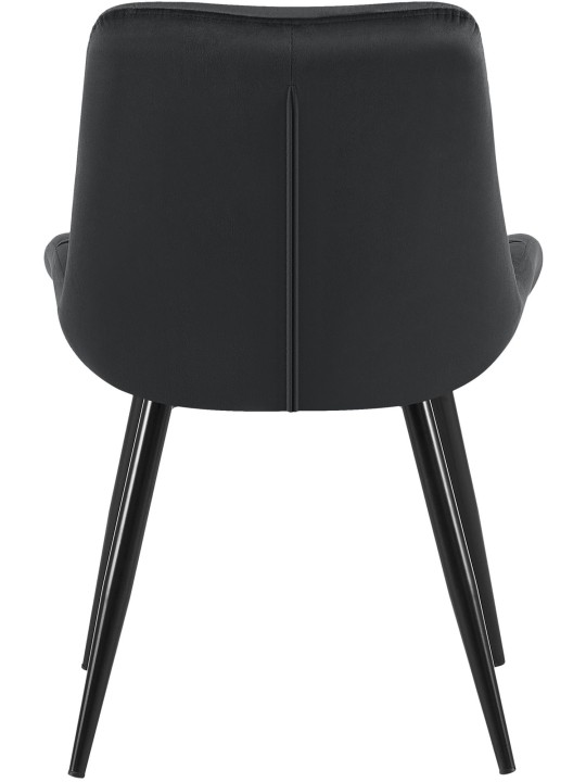 Set van 2 Rossford eetkamerstoelen, zwart